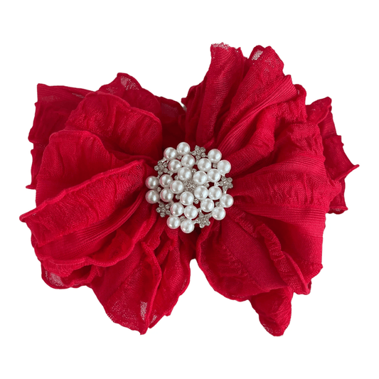 BOHO HEADBAND RED PEARL