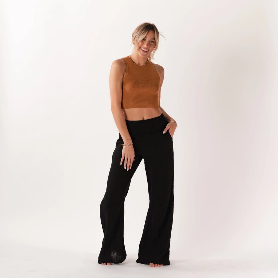 Wide Leg Cotton Pants