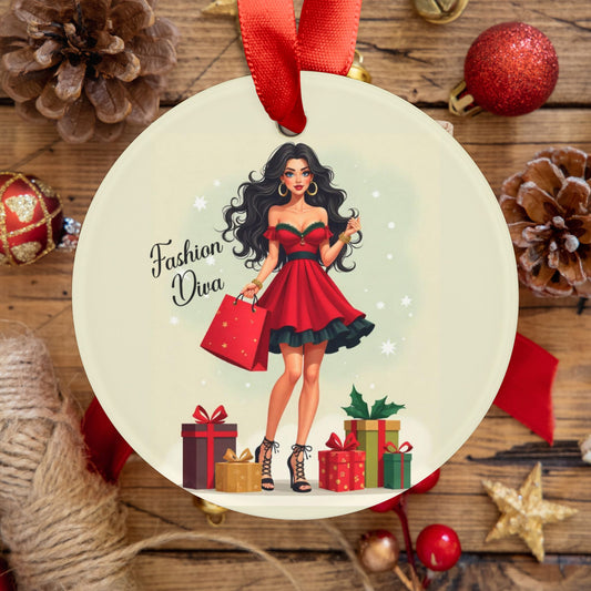 Custom Christmas ornament for fashion lovers
Personalized ornament for fashion divas with dark hair
Unique fashion-themed Christmas ornament
Diva holiday ornament with dark hair design
Custom fashion Christmas gift ornament
Personalized fashion diva ornament for holiday decor
Custom fashionista ornament for Christmas tree
Unique handmade fashion diva ornament for dark hair