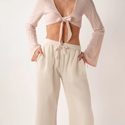 Cream Cabana Pants