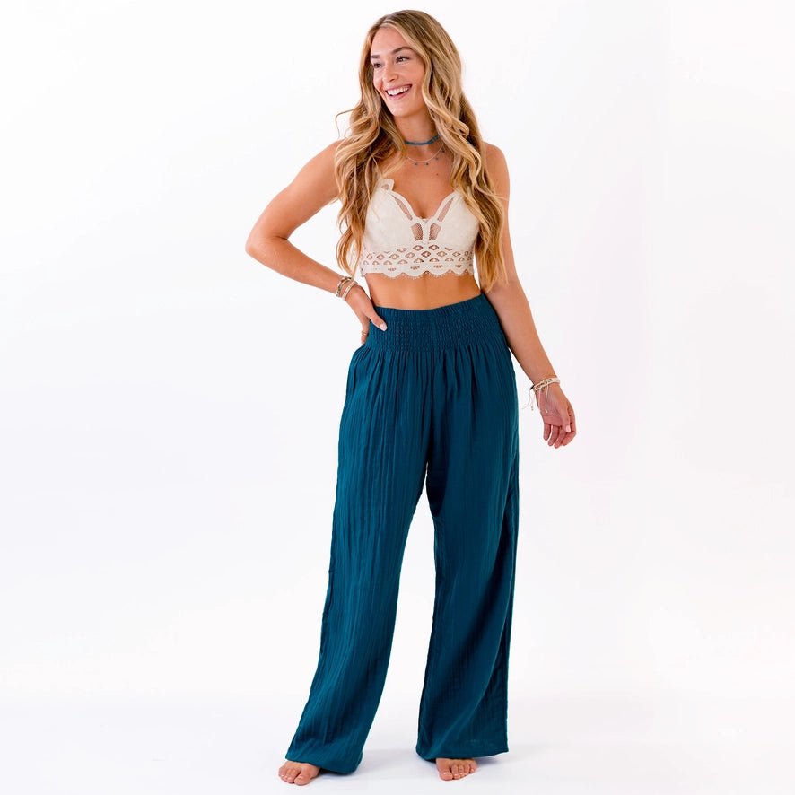 Wide Leg Cotton Pants