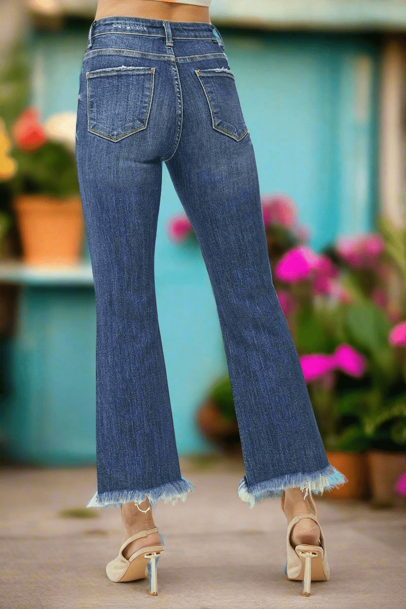 Women’s jeans, women’s frayed hem jeans, comfy jeans, gift for her