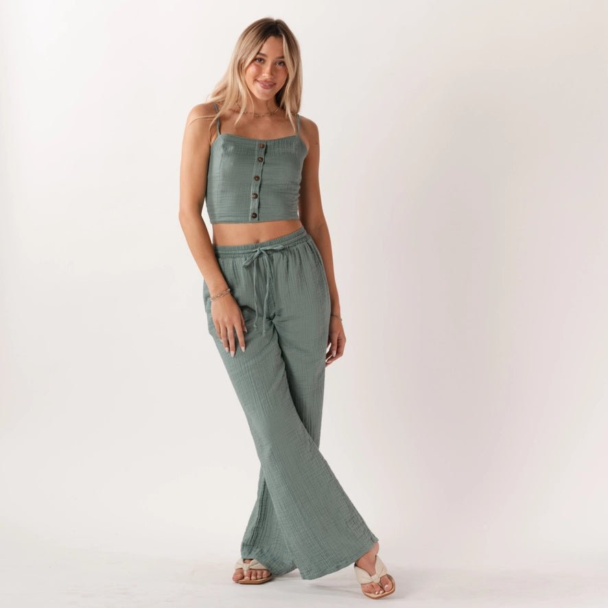 Embrace casual elegance with stylish women's wide leg drawstring pants Experience comfort and style with trendy wide leg drawstring pants Stay on-trend with fashionable wide leg drawstring pants for women Perfect your casual chic ensemble with wide leg drawstring pants Explore the variety of colors and styles available in wide leg drawstring pants