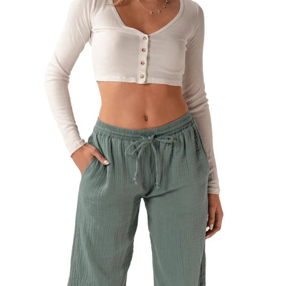 Embrace casual elegance with wide leg drawstring pants for women Explore the variety of colors and styles in wide leg drawstring pants Find your go-to pair of wide leg drawstring pants Elevate your everyday look with trendy wide leg drawstring pants Discover the perfect balance of comfort and style in wide leg drawstring pants